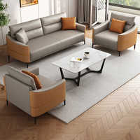 Ensemble de canapés modernes et simples pour bureaux et salons, idéal pour hôtels, salons et petites entreprises - Combinaison table basse pour réception et détente
