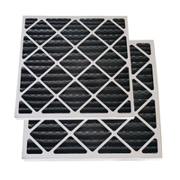 Filter Udara AC HVAC Pengganti Filter Udara AC Furnace Berbahan Panel Lipat Rangka Galvanis Elektrostatik 20x20x1
