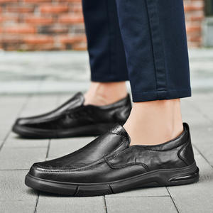 Men's Glossy Mesh Leather Oxford Round Toe Lace-Up Dress Shoes for Business & Casual Comfort Breathable Lightweight - Product Image 1