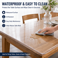 Nappe transparente en PVC YJ, couverture de table en plastique transparent, protection de table en vinyle pour suites de stade, résistante à la moisissure, OEM