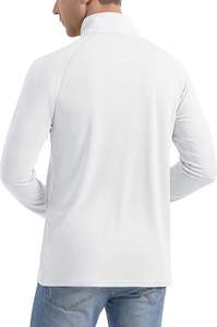 Chemises de soleil à manches longues pour hommes 1/4 Zip Up Fishing Running Rash Guard T-Shirts Outdoor Shirt 1/4 Quarter Zip Pullover Shirt - Product Image 4