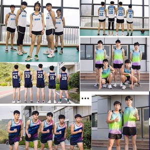 Conjunto <span class=keywords><strong>de</strong></span> Traje Deportivo para Hombre y <span class=keywords><strong>Mujer</strong></span>, Chaleco para Maratón, Pantalones Cortos Deportivos con Estampado <span class=keywords><strong>de</strong></span> Leopardo y Cintura Elástica - Product Image 4