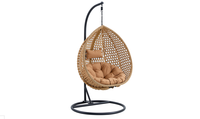 Fauteuil suspendu pour l'extérieur Fauteuil suspendu en rotin PE étanche pour le jardin et le balcon avec support