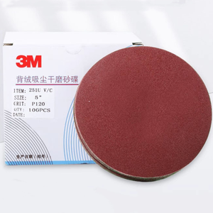 3M 251U Pulido Papel de <span class=keywords><strong>Lija</strong></span> P60 Disco de Lijado de Cerámica Roja 125mm 5 Pulgadas Papel de <span class=keywords><strong>Lija</strong></span> de Gancho y Bucle Discos Abrasivos <span class=keywords><strong>para</strong></span> Automoción - Product Image 4