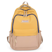 Sac à dos léger de couleur contrastée pour étudiant en informatique de grande capacité sac de voyage de loisirs en plein air