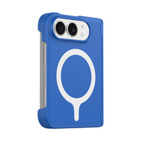 Coque de protection magnétique multicolore à double nervure centrale pour iPhone Duo, compatible avec les téléphones pliables Apple