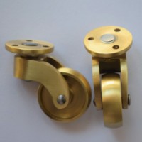 Roue pivotante en laiton pour meubles vintage, roulement à 360 degrés avec plaque de fixation pour remplacement de chaise ou armoire antique