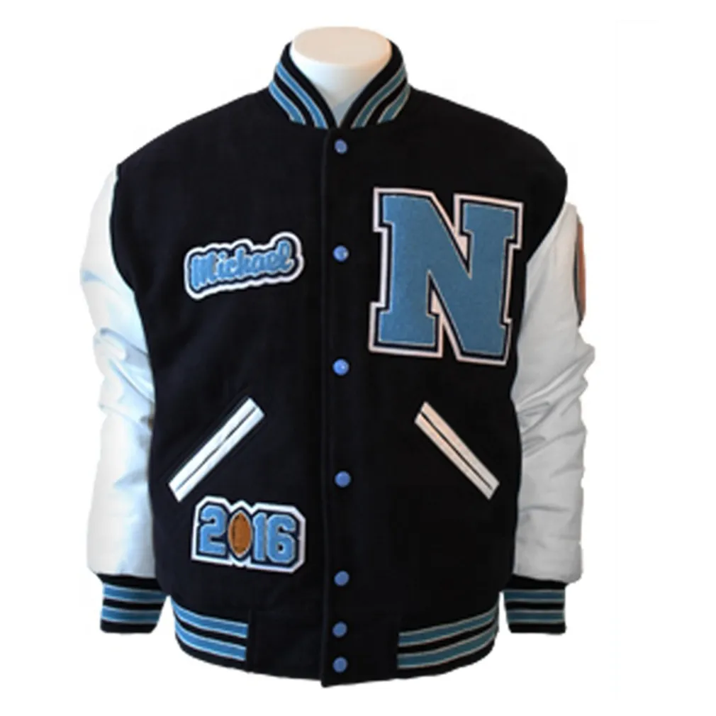 Großhandel benutzer definierte Logo Baseball Bomber Jacke Herren Letterman Jacken