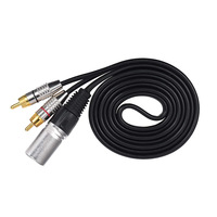Personalizado 1M 2M 3M 5M 8M Xlr hembra macho a 2 Rca macho Cable de Audio chapado en oro para amplificador micrófono consola mezcladora juego ESTÉREO