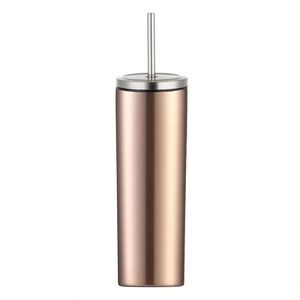 Vaso Térmico Portátil de Acero Inoxidable de 20oz para Bebidas Frías con Tapa y Pajita - Product Image 1