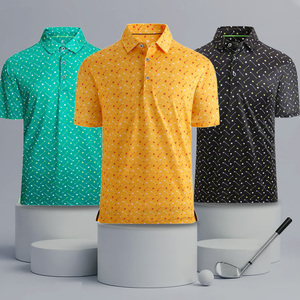 <span class=keywords><strong>Polo</strong></span> da uomo personalizzate traspiranti stampate, estive primaverili casual a maniche corte, 100% poliestere - Product Image 1