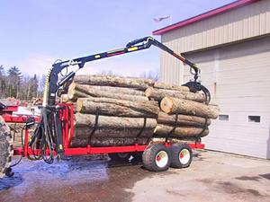 Remorques à grumes à essence forestières en bois avec grappin Remorque à grumes pour bois de ferme ATV avec grue - Product Image 6