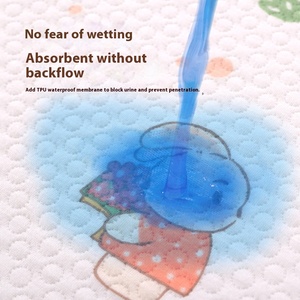 A-Klasse Wasserdichte Atmungsaktive 100% Baumwolle Baby-Wickelunterlagen Kinderbettwäsche-Sets für Mutterschaftsversorgung Menstruationsperioden Maßanfertigung - Product Image 3
