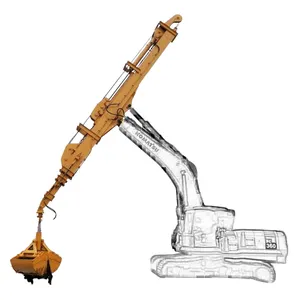 sany excavator long arm hitachi telescopic arm excavator telescopic boom with clamshell bucket telescopic boom excavator