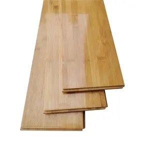 Parquet de bambú sólido lacado UV respetuoso con el medio ambiente Haga clic en Parquet de bambú horizontal de alto brillo para interiores de 15mm