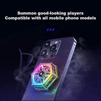 Support de refroidissement magnétique U-JIE ABS RGB coloré à semi-conducteurs pour téléphones de gaming et de streaming en direct, personnalisable OEM, vente en gros