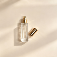 Botol Semprot Parfum Mini 3ml/5ml/10ml/20ml Kosong Isi Ulang Persegi Panjang Kaca Parfum Travel Portabel Botol Sampel Wewangian