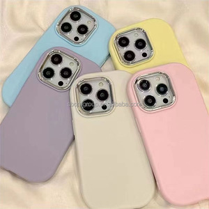 ใหม่กรอบกล้องโลหะสุดหรูเคสโทรศัพท์มือถือซิลิโคน iPhone 14 15 16 PRO MAX กันกระแทกกรอบซิลิโคนเหลว - Product Image 1