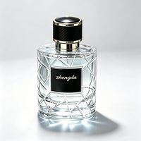 Vente en gros de flacons de parfum en verre cylindriques de luxe de 100 ml, flacon pulvérisateur vide, logo personnalisé avec boîte cadeau
