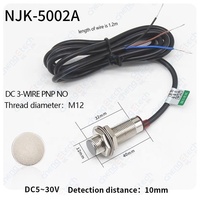 Capteur de commutateur magnétique Reed NJK-5002A trois fils PNP Module Hall 5V à ouverture normale Capteur de comptage de proximité de 12mm de diamètre