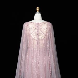 Jancember LSZ051 <span class=keywords><strong>Abito</strong></span> da Cerimonia <span class=keywords><strong>Rosa</strong></span> Pastello Squisito, Vestito Lungo in Tulle Scintillante - Product Image 6