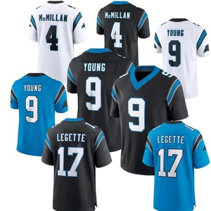 Vente en gros de Carolina entièrement cousues de haute qualité # 17 Legette # 4 McMillan # 9 Maillots de football américain pour jeunes - Product Image 1