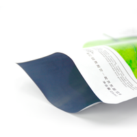Pochette d'emballage souple avec surface mate ou brillante en option pour masque hydratant aux feuilles vertes, sachet à trois soudures latérales