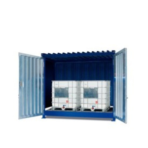 Armoire d'hôpital en métal, unité de stockage extérieure ignifuge, 4 portes, design industriel, durable, pour le stockage temporaire des déchets médicaux - Product Image 5