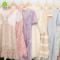 Gaun Bekas Gracer Thrift untuk Wanita Grosir Pakaian Bekas Guangdong Berkualitas Tinggi Bahan Polyester/Katun/Renda Musim Panas Semua Ukuran Second