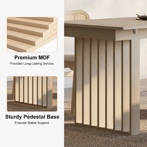 NOVA Ensembles de chaises de <span class=keywords><strong>table</strong></span> scandinaves Meubles de salle à manger en bois massif Tables de salle à manger extensibles rectangulaires en bois <span class=keywords><strong>Table</strong></span> de 4 6 8 places - Product Image 4