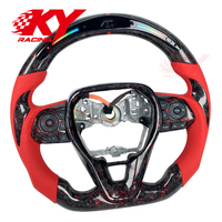 Volant en cuir et fibre de carbone forgée avec LED et indicateur de régime pour Toyota Corolla GR SE LE XSE RAV4 Hybrid Camry TRD Sport 2018-2026