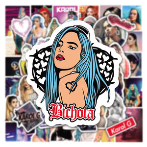 50 Pegatinas <span class=keywords><strong>de</strong></span> Vinilo Impermeables con Diseño <span class=keywords><strong>de</strong></span> la Cantante Popular <span class=keywords><strong>Karol</strong></span> <span class=keywords><strong>G</strong></span>, Lindas y Sexys, para Fans, para Botellas, Teléfonos, Patinetas - Product Image 5