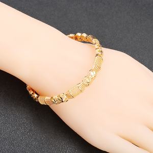 JXX Dubai Gold Plated <b>Bangles</b> 24k Gold Plated India Dubai Bridal Wedding Bracelet Ladies Gold Plated Jewelry Bracelet&<b>bangles</b> - Product Image 6