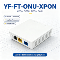 1GE XPON ONU GPON EPON ONT double mode SC UPC 20KM Classe B+ Plug & Play FTTH Rapport de répartition 1:64 Adaptateur d'alimentation 12V DC