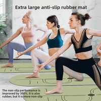 Tapis de yoga ovale en caoutchouc PU 5 mm, épaissi, antidérapant, absorption des chocs, isolation acoustique, pour la maison et usage professionnel