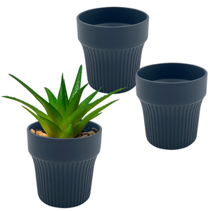 Vasi Rotondi per Piante Grasse Effetto Sabbia del Deserto 7x6.5 Cm, Fioriere da Interno in Resina Resistente ai Raggi UV - Product Image 1
