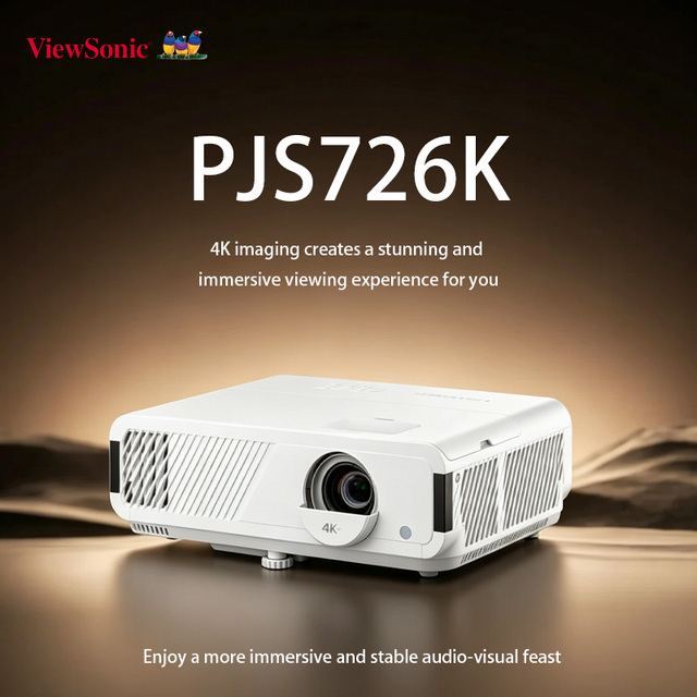 ViewSonic PJS726K Native 4K Laser Home Theater Projector, 3500 ANSI Lumens, HDR, Low Input Lag for Cinema & Gaming
