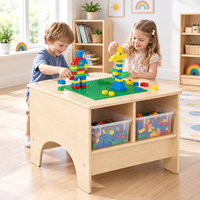 Table d'activités Montessori pour enfants, table de jeu en bois avec bacs de rangement, mobilier pour maternelle, école maternelle, garderie, salle de classe
