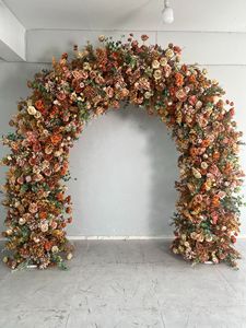 Arche de fleurs artificielles pour mariage, arrangement floral, rose rose, arche de fleurs vertes pour décoration de mariage - Product Image 6