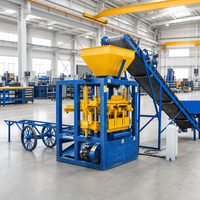 Machine de fabrication de blocs de pavé creux QTJ4-24, ligne de production de béton à pression hydraulique contrôlée par PLC, pompe à engrenages, économie de main-d'œuvre