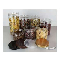 Pot en plastique PET vide pour bonbons, biscuits, chocolat, aliments en conserve, 100 ml/120 ml/200 ml/225 ml/250 ml/300 ml/500 ml