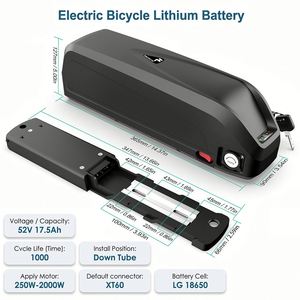 Paquete de Batería de Iones de Litio de 52V 17.5Ah para Bicicleta Eléctrica de 2000W, Scooter, Batería de Repuesto de 52 Voltios con Carcasa - Product Image 4