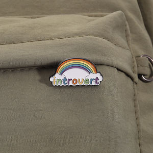 Leave Me Alone esmalte Pin nube <span class=keywords><strong>de</strong></span> dibujos animados cita divertida broche solapa insignia joyería regalo para amigos introvertidos a granel - Product Image 3