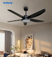 Homestead nordique décoratif 56 pouces 220v 5 lames ABS télécommande dc plafonnier ventilateur cache ventilateur avec lumière