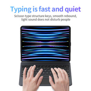 All'ingrosso della fabbrica tastiera magica 11 per <span class=keywords><strong>ipad</strong></span> tastiera magica bianca per <span class=keywords><strong>ipad</strong></span> 12.9 Bt Wireless PU tastiera magica - Product Image 4