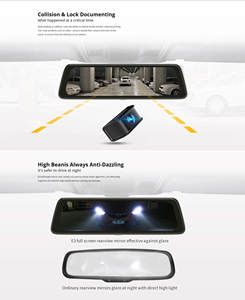 Caméra embarquée DDPAI Mola E3 avec rétroviseur, 2K Ultra HD 1440P 1080P, 128 Go, écran tactile 7 pouces, double objectif, vision nocturne, enregistreur vidéo GPS - Product Image 6