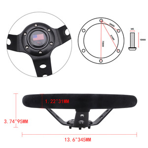 Volant de course CRAS TP Racing 345 mm Alcantara 3 branches pour performance automobile - Product Image 2