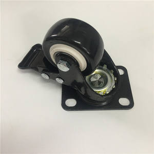 1.5 2 2.5 Polegada Diamante Broca Giratória Plana PU Rodízio De Plástico Roda Total Lock Workbench Castor Rodízios Móveis - Product Image 4