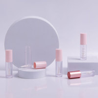 Emballage de rouge à lèvres personnalisé tube de brillant à lèvres tube à lèvres transparent tube de brillant à lèvres vide 5ml avec pinceau applicateur