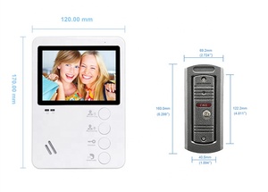 Tự làm dễ dàng hoạt động nhập cảnh cấp 2 cuộc gọi bảng điều chỉnh 1 trong nhà màn hình video Hệ Thống Chuông cửa citofono điện 4 có dây liên lạc - Product Image 5